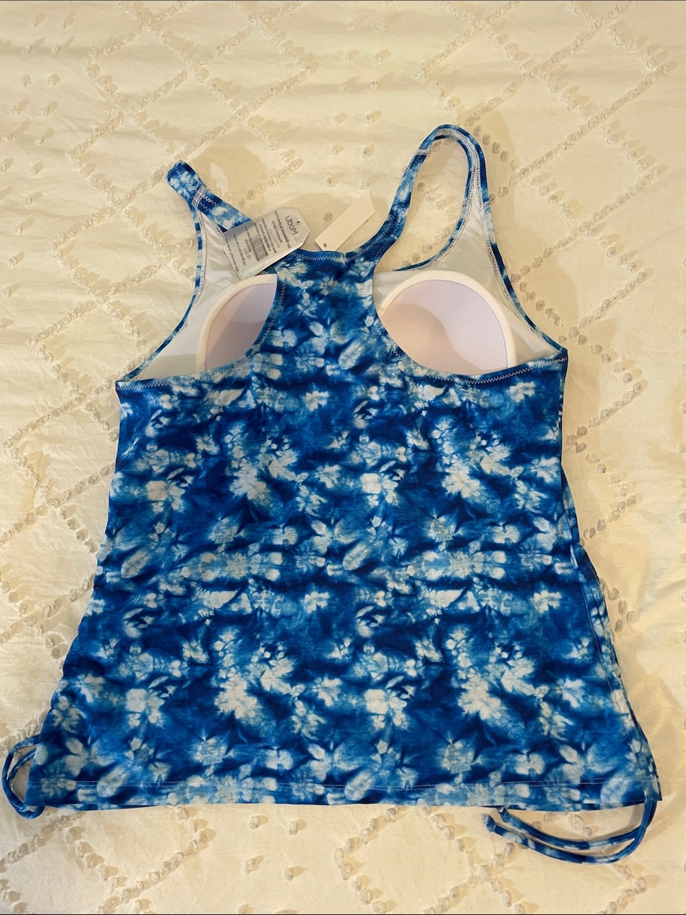 Modli Tie-Dye Blue Racerback Tankini Top - Women nwt - Picture 8 of 11